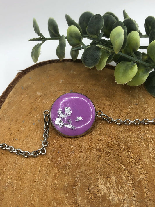 Bezel Armband, Lavendel