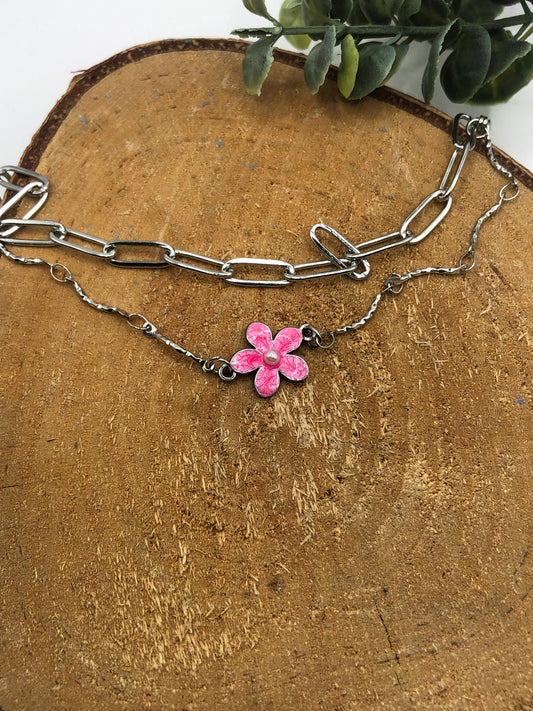 Sakura Chain Armband – Roze Bloesem