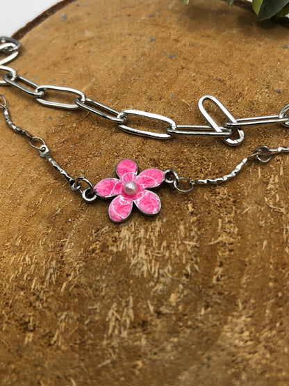 Sakura Chain Armband – Roze Bloesem